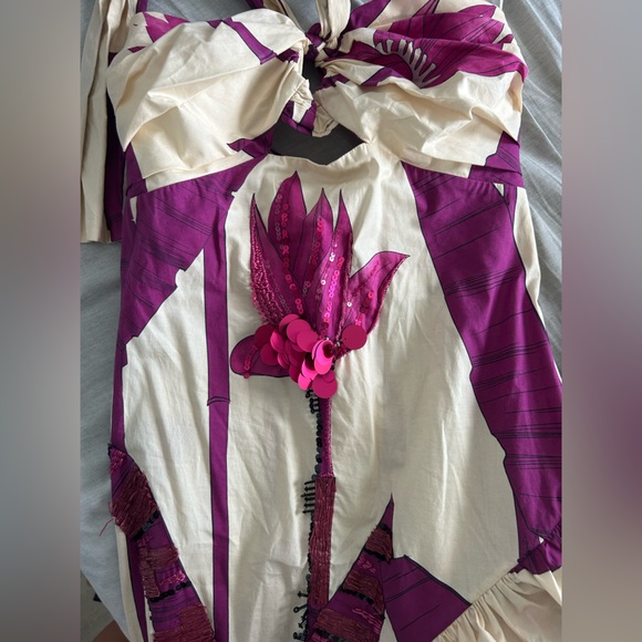 Johanna Ortiz $1,995 CARELESS FLORAL ANKLE dress - Picture 10 of 13